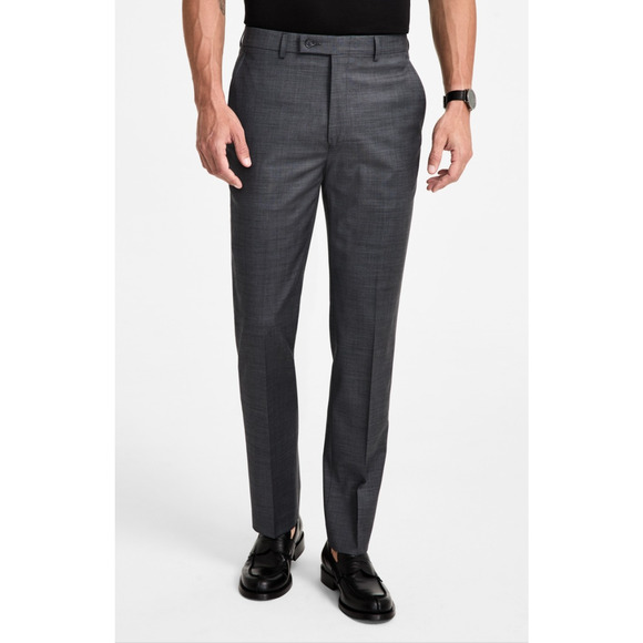 Calvin Klein Men Slim Fit Wool Blend Stretch Suit Pants Grey Size 30X30 - Picture 1 of 2